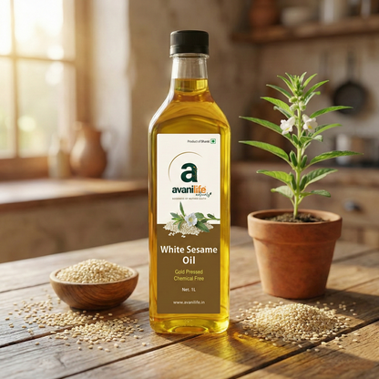 Cold Pressed White Sesame Oil (Gingelly)
