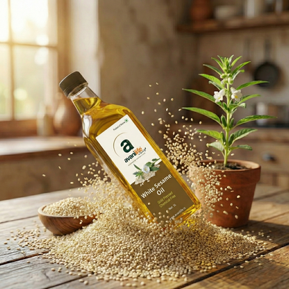 Cold Pressed White Sesame Oil (Gingelly)