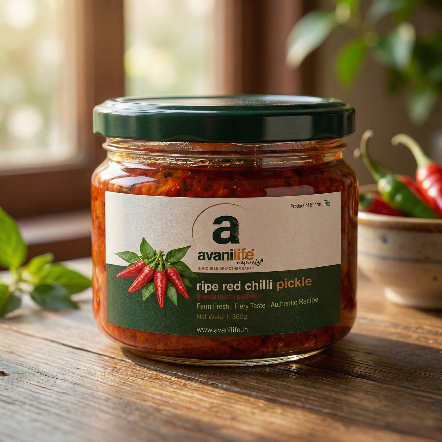Ripe Red Chilli Pickle (Pandu Mirchi Pachadi)