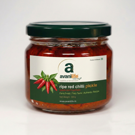 Ripe Red Chilli Pickle (Pandu Mirchi Pachadi)